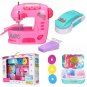 Portable Electric Sewing Machine Double Thread Stitches Household Tailor Set