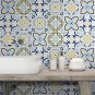 60PCS Diagonal Tile Floor Sticker Self-adhesive Wall Ground Cabinets Decals Home Decor DIY Tile Stic