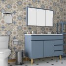 60PCS Diagonal Tile Floor Sticker Self-adhesive Wall Ground Cabinets Decals Home Decor DIY Tile Stic