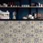 60PCS Diagonal Tile Floor Sticker Self-adhesive Wall Ground Cabinets Decals Home Decor DIY Tile Stic