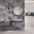 60PCS Diagonal Tile Floor Sticker Self-adhesive Wall Ground Cabinets Decals Home Decor DIY Tile Stic
