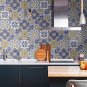 60PCS Diagonal Tile Floor Sticker Self-adhesive Wall Ground Cabinets Decals Home Decor DIY Tile Stic