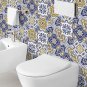 60PCS Diagonal Tile Floor Sticker Self-adhesive Wall Ground Cabinets Decals Home Decor DIY Tile Stic