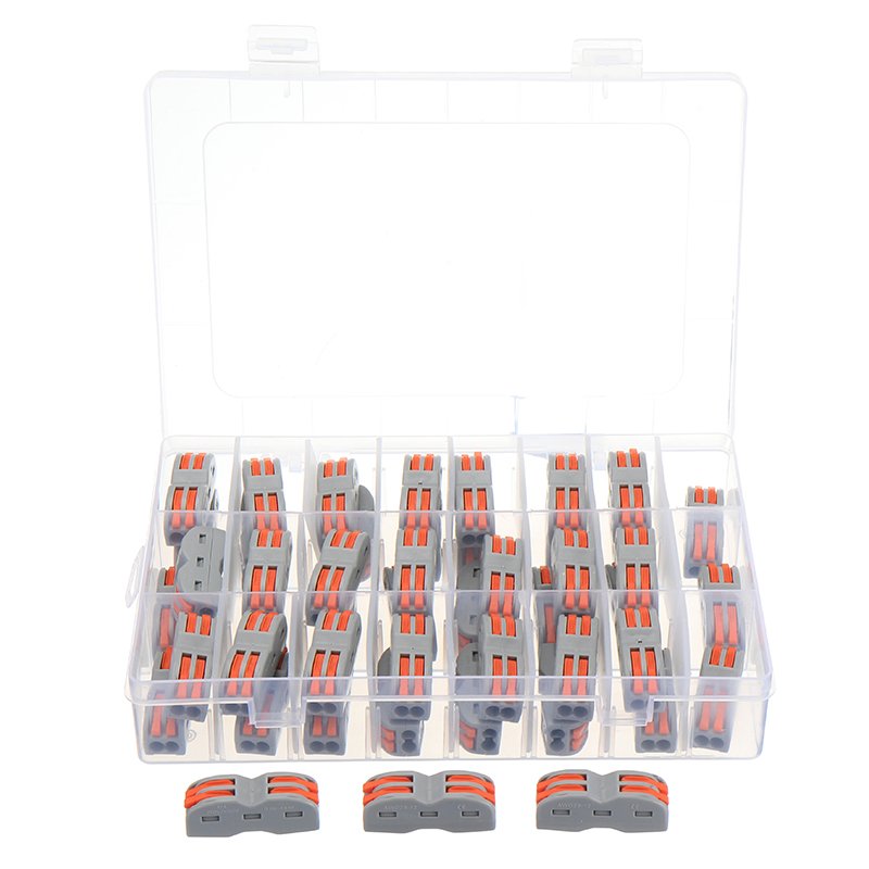 48Pcs Electrical Wiring Household 2PIN Docking Connector Electrical Connectors Wire Terminal Block U