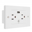 USB Smart Socket Wall Switch Voice Control Timer Switch Remote Control Wall Outlet Switch US Plug So