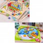 2 in 1 Kids Early Learning Educational Color Sorting Wooden Toys Hands Brain Training Games
