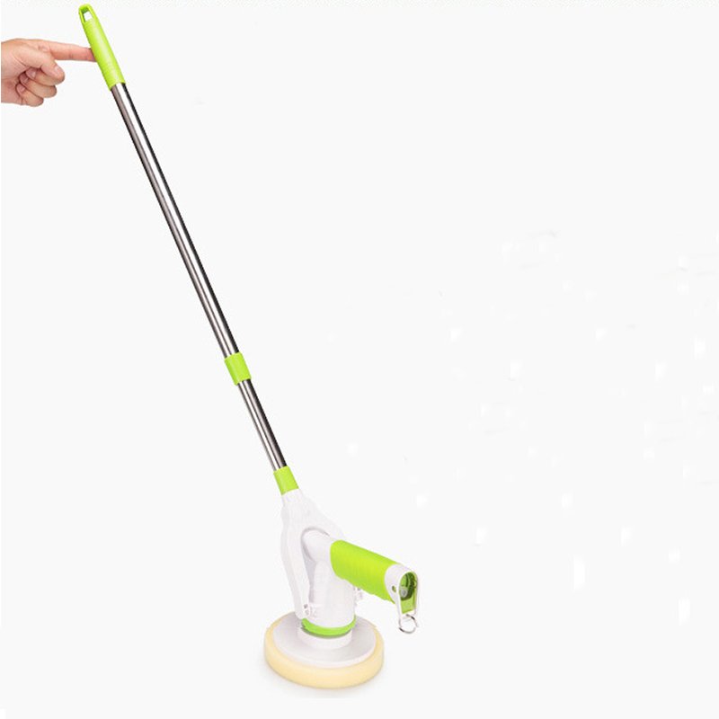 Wireless Electric 360 Spin Cleaning Brush Floor Kitchen Household Brush +5 Heads