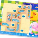 Educational Wood Toys Brain Teasers Little Hippo Bath Puzzle Toys for Toddler Little Kids