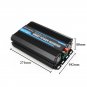 LED Solar Power Inverter 1000W 2000W Peak 12VDC to 220V Pure Sine Wave