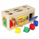 Wooden Montessori Lock Latch Box Toy for Children Kids Early Education Toys Gift