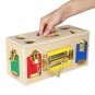 Wooden Montessori Lock Latch Box Toy for Children Kids Early Education Toys Gift