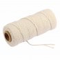 200mx2.5mm Natural Cotton Beige Cord Twisted Rope Handmade Craft Braided Wire
