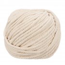 6mmx50m Natural Cotton Twisted Cord Rope Craft Macrame Braided Wire