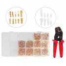 1000Pcs Eletical Cimper Kit Wire Teminal Cimping Tool Pier Male Female Comectors Insulated Terminal 