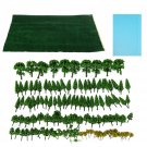 132Pcs Sand Table Model Tree Building Landscape Poplar Trees DIY Scene Train Railway