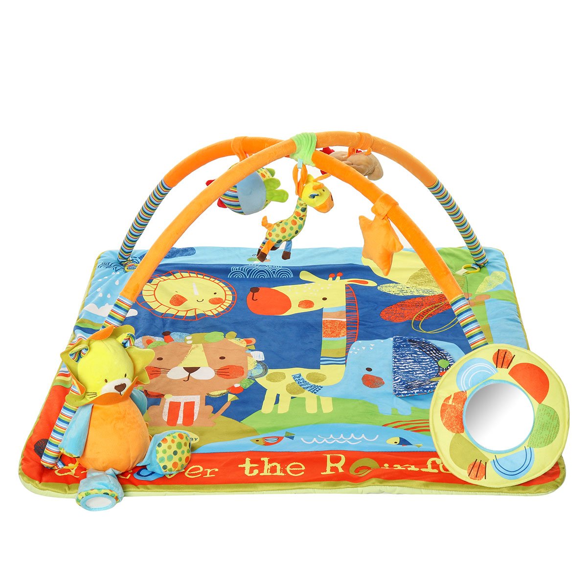 Infant Baby Gym Activity Bed For Kick & Play Hanging Toys Baby Play Mat