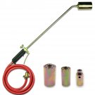 Weed Burner Kit Shrub Weed Grass Killer Butane Gas Torch Garden Tools + 3 Nozzle