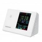 LCD Display Air Quality Detector Portable HCHO TVOC CO2 PM2.5 PM10 Tester Thermo-hygrometer Alarm Cl
