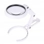 3.5/10x Hand Held Folding Magnifying Glass Lens 8LED Light Reading Reparing Magnifier Antiques Appre