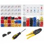 800pcs Tube Shape Connector 370pcs Insulated Terminal Electrical Crimper Kit Wire Connector Terminal