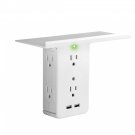 Multifunction 8 Port 6 Outlet Extenders Surge Electrical Socket Protector Washroom Extenders 2 USB P