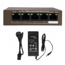 TEF1105P-4-63W 5 Port 10/100M 4-Port PoE CCTV Smart Switch 250m Extended Transmission