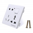 250V 16A 86mm Switch Socket Board 8 Hole Wall Socket Panel Switch Suitable for Indoor Buildings