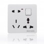 250V 16A 86mm Switch Socket Board 8 Hole Wall Socket Panel Switch Suitable for Indoor Buildings