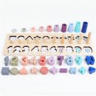 Baby Montessori Math Toys Digital Shape Pairing Counting Board Kids Baby Children Educational Wooden