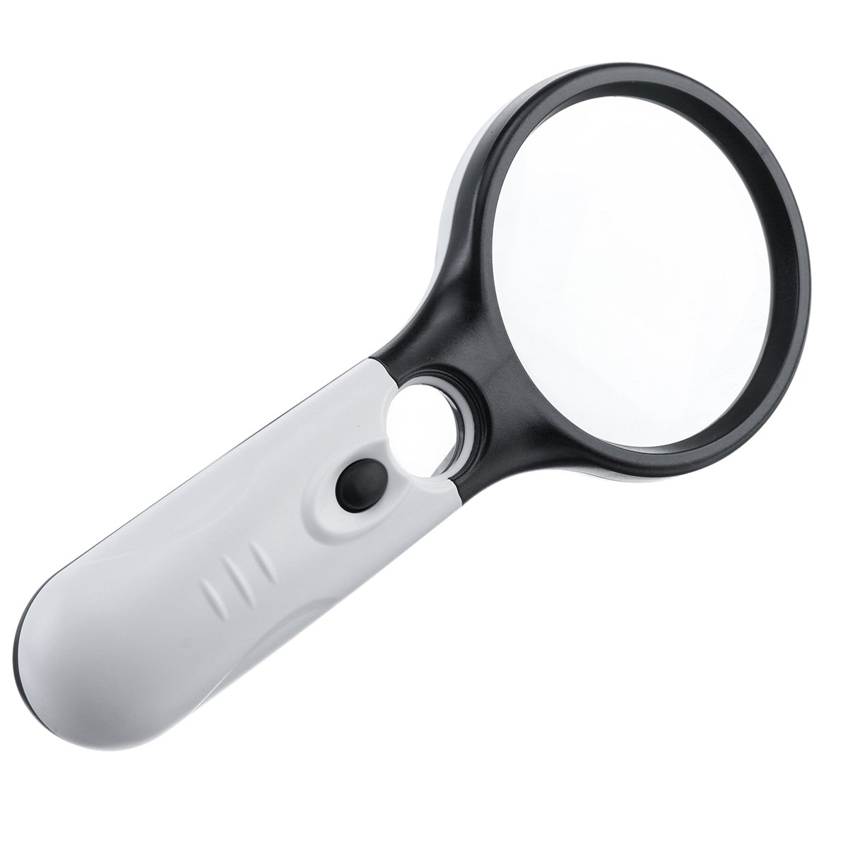 Handheld Magnifier 3X 45X Reading Magnifying Glass Jewelry Loupe 3LED Light Lamp