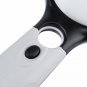 Handheld Magnifier 3X 45X Reading Magnifying Glass Jewelry Loupe 3LED Light Lamp