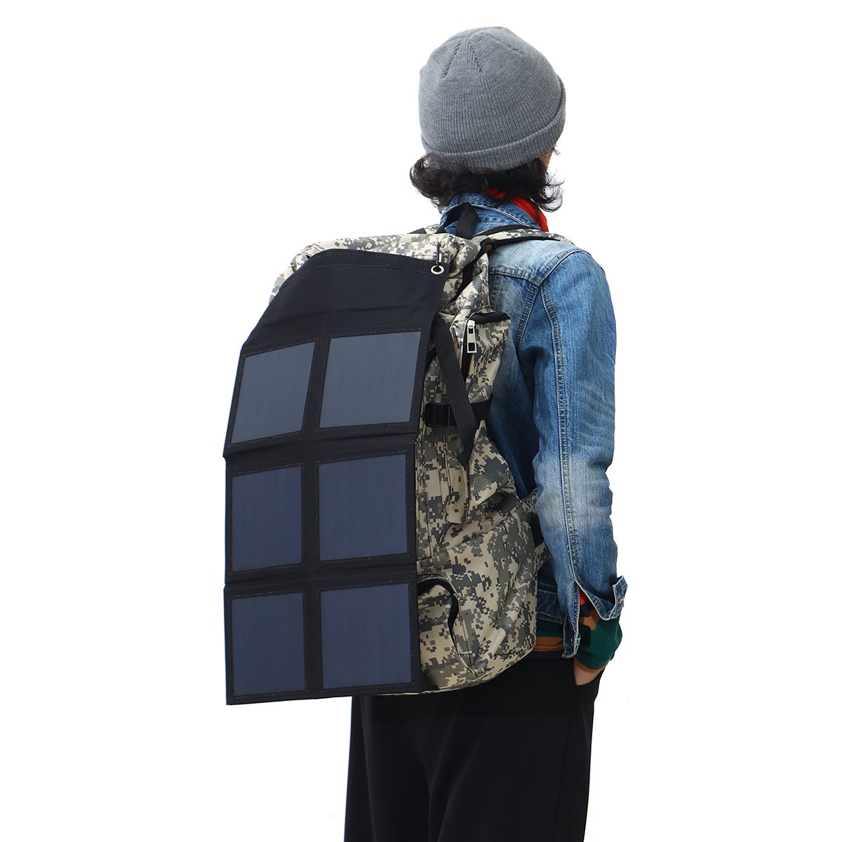 DL-SP30 80W 18V Efficient Solar Panel Solar Charger Tri-fold Bag Foladable Solar Power Bank Panel Ph