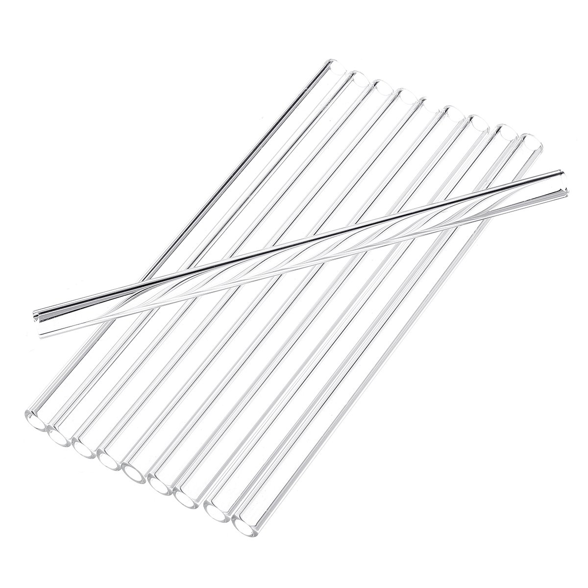 10Pcs Length 150mm OD 7mm 1mm Thick Wall Borosilicate Glass Blowing Tube Lab Tubes