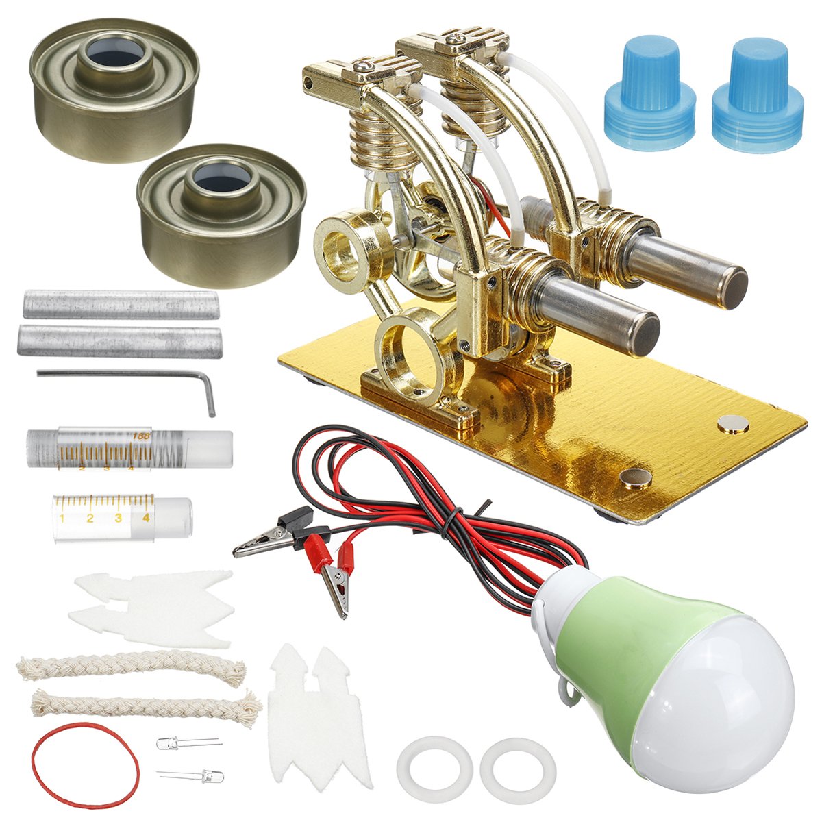 Stirling Engine Hot Air Model Motor Child Educational Kit Fun Projects Heat Engine