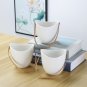 Hanging Rope Ceramic Flower Succulent Pot Planter Vase Home Garden Plant Pot Decor