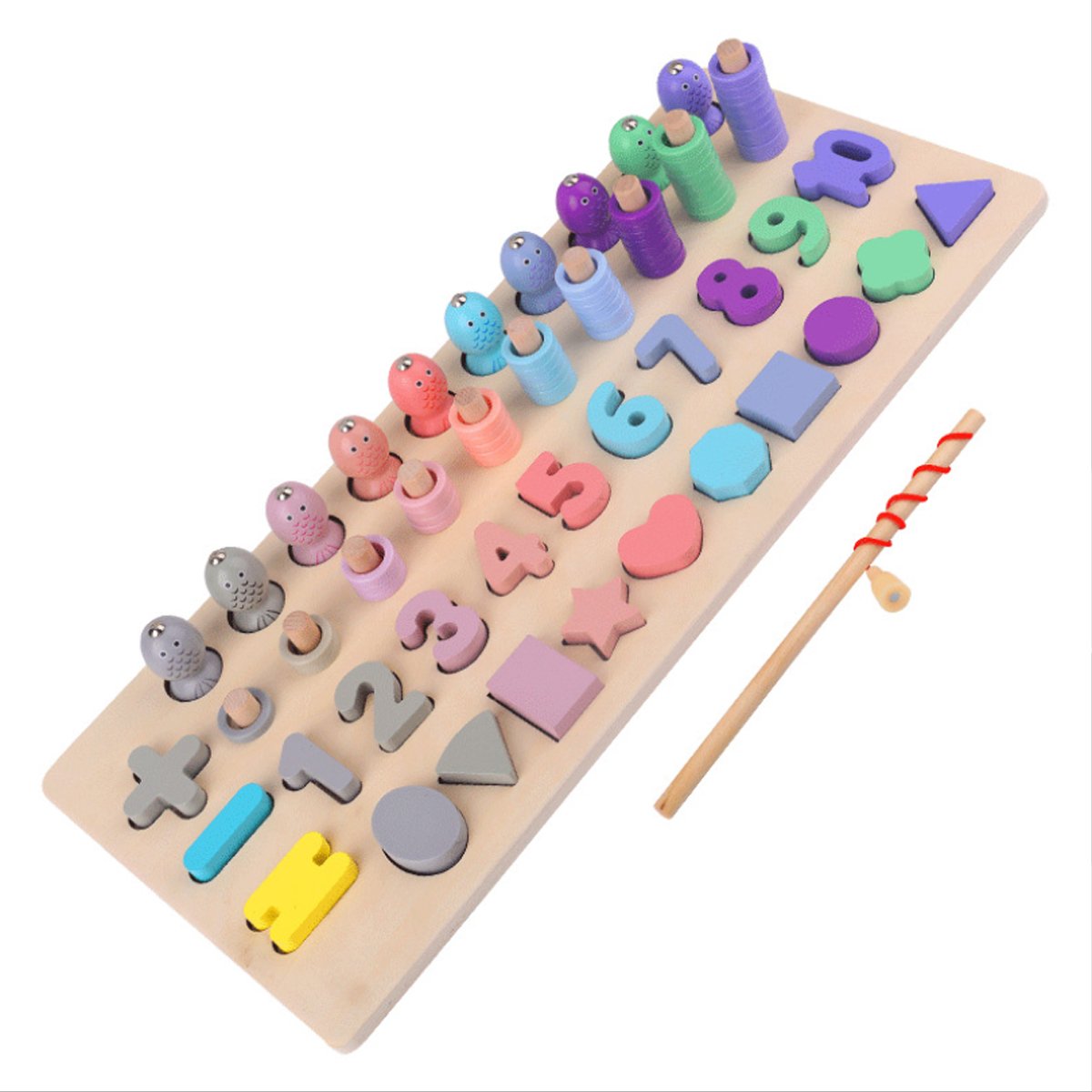 Kids Children Wooden Numbers Math Puzzle Board for Toddlers Educational Early Learning Toys