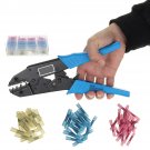 200Pcs Waterproof Terminal Block Crimping Plier Set 90X 22-16AWG+ 90X 16-14AWG+ 20X 12-10AWG Shrink 