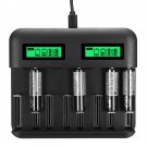 8 Slots Intelligent LCD Display USB Battery Charger for AA AAA C D Size Battery