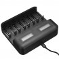 8 Slots Intelligent LCD Display USB Battery Charger for AA AAA C D Size Battery