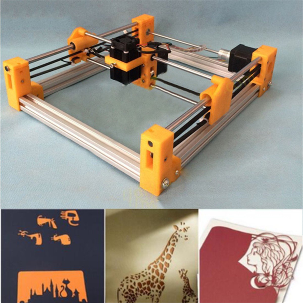 17x20cm Area 500mW Mini Laser Engraving Cutting Machine Printer Kit Desktop