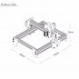 17x20cm Area 500mW Mini Laser Engraving Cutting Machine Printer Kit Desktop
