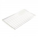 10Pcs Length 200mm OD 10mm 1.5mm Thick Wall Borosilicate Glass Blowing Tube Lab Factory School Home 