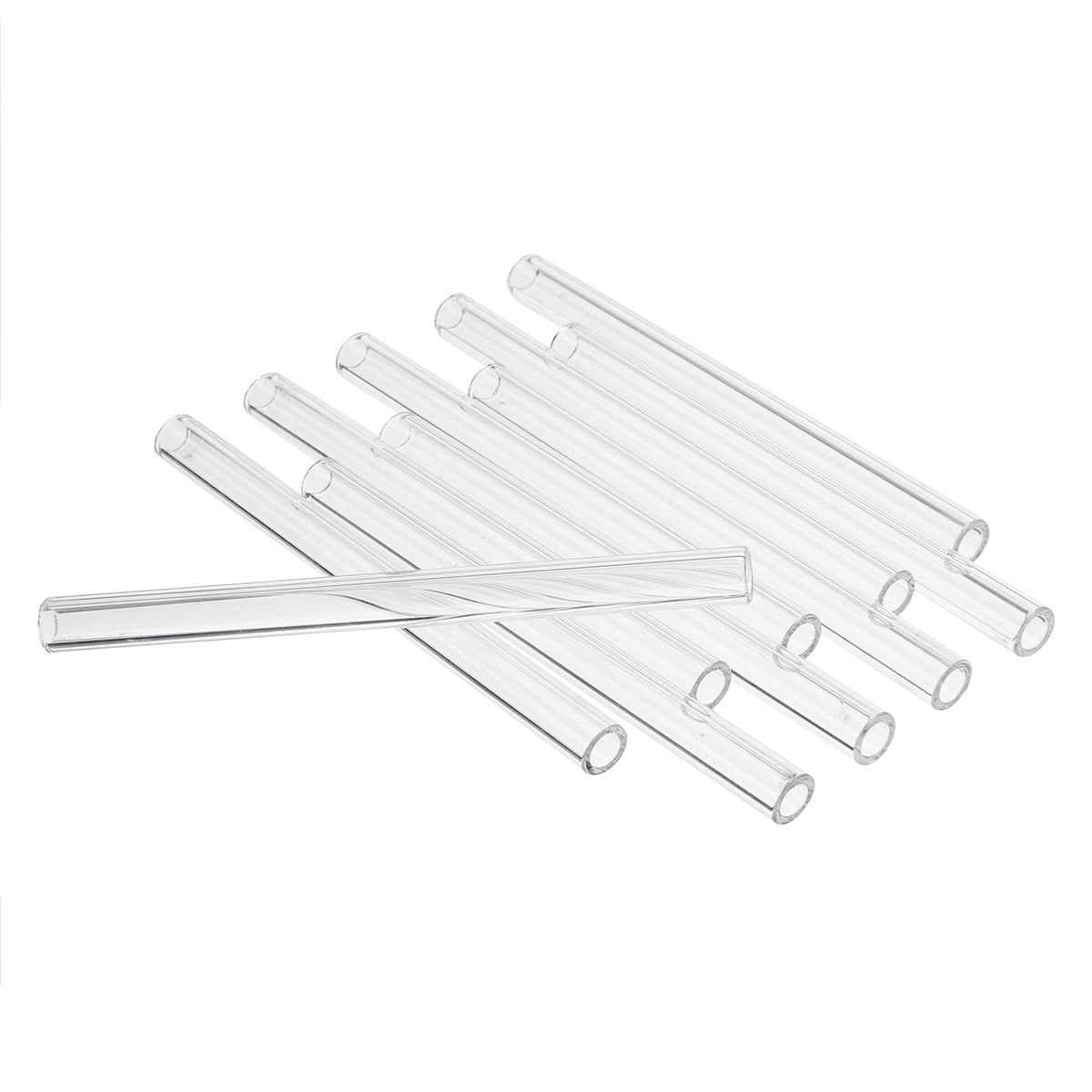 10PCS 100x7x1mm Length 100mm OD 7mm Thick Wall 1mm Borosilicate Glass Blowing Tube Lab Factory Schoo