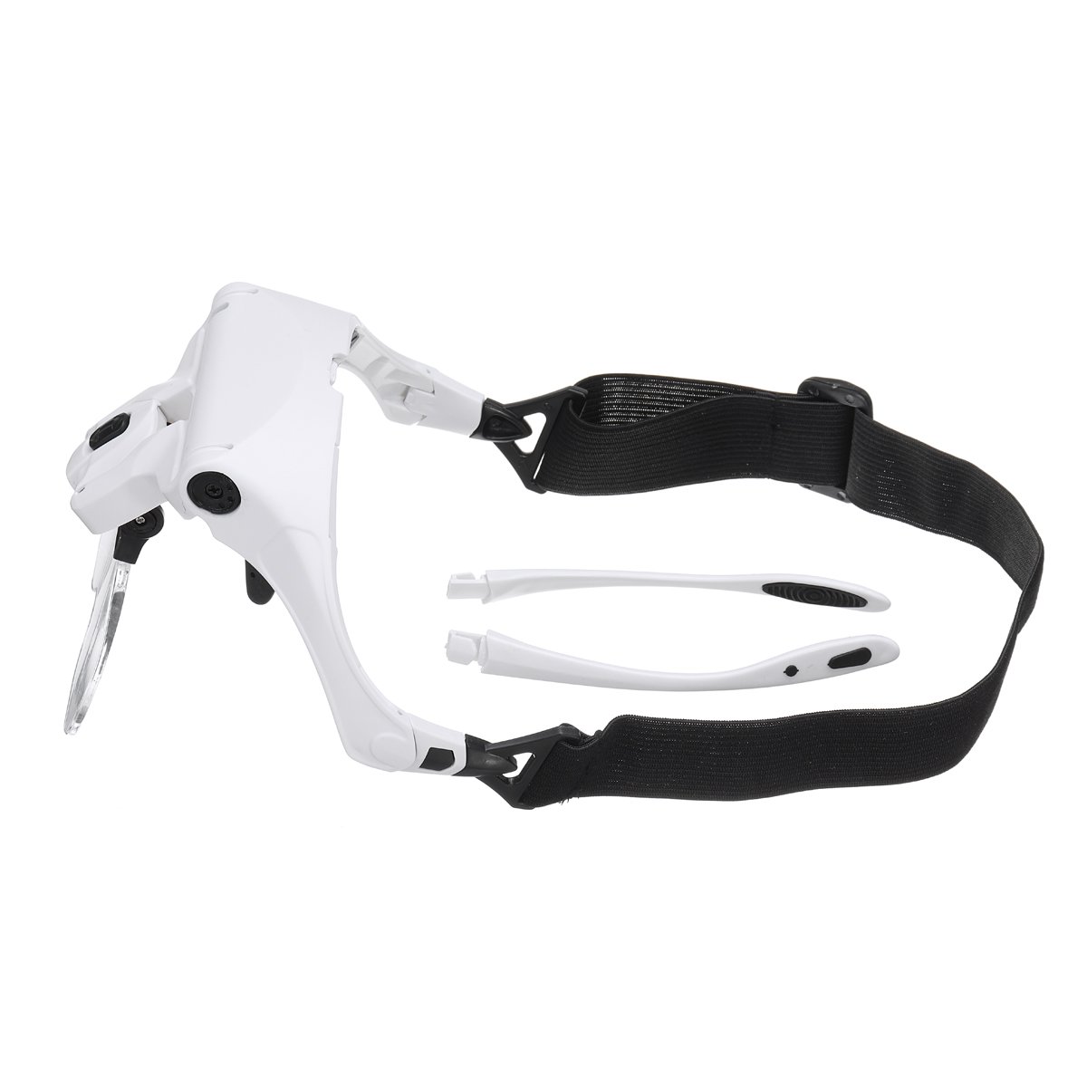 Headband Magnifier Glasses Hands Free Head Mount Magnifying Glasses USB LED Light W/ 1.0/1.5/2.0/2.5