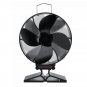 4 Blade Heat Powered Stove Fan Quiet Burning Fire Burner Log Heat Eco Fan with Thermometer