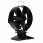 4 Blade Heat Powered Stove Fan Quiet Burning Fire Burner Log Heat Eco Fan with Thermometer