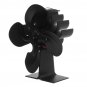 4 Blade Fireplace Heated Power Stove Fan Thermal Fire Heater Household Eco Fan Efficient Heat Distri