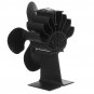 4 Blade Fireplace Heated Power Stove Fan Thermal Fire Heater Household Eco Fan Efficient Heat Distri