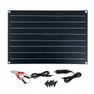 30W Waterproof Solar Panel Matte Texture Car Emergency Charger WIth 4 Protective Corners Dual USB+DC