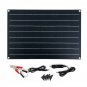 30W Waterproof Solar Panel Matte Texture Car Emergency Charger WIth 4 Protective Corners Dual USB+DC
